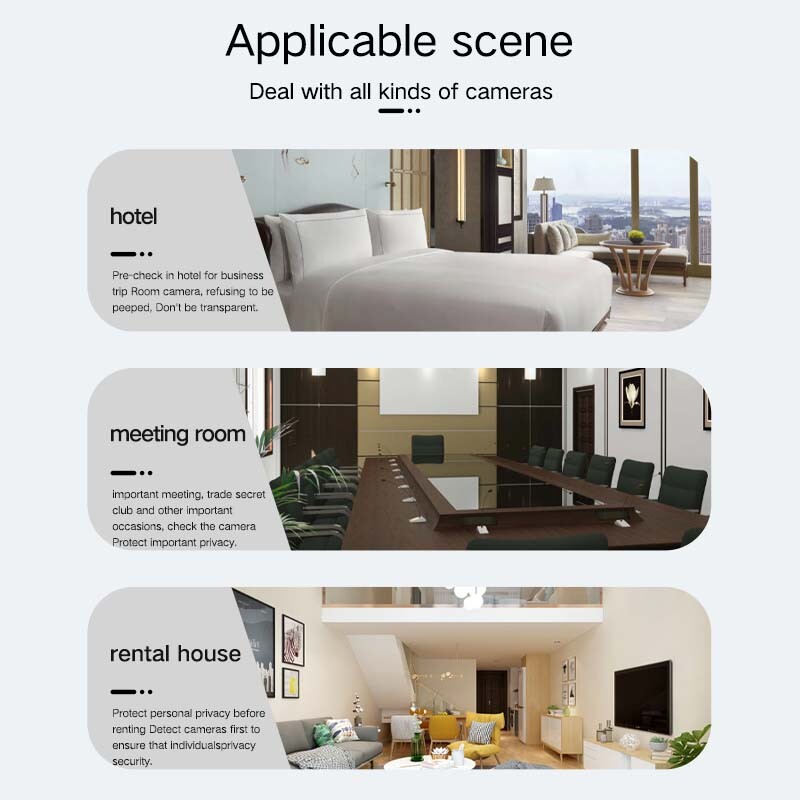 T12 nou anti-monitorizare poziționare GPS detector de semnal fără fir inteligent detector infraroșu pentru cameră de hotel