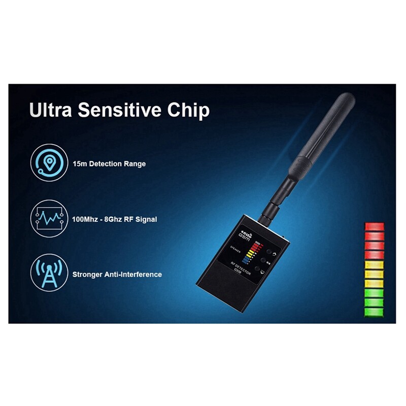 Anti RF signal Bežična kamera Leća Bug GPS Tracker Magnetski GSM Device Scan Finder