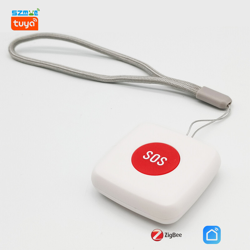 Zigbee Wifi Tipka za paniku za starije osobe Tuya Sauce Push Notification Bežični hitni alarm za onesposobljenu osobu Agée Smartlife App