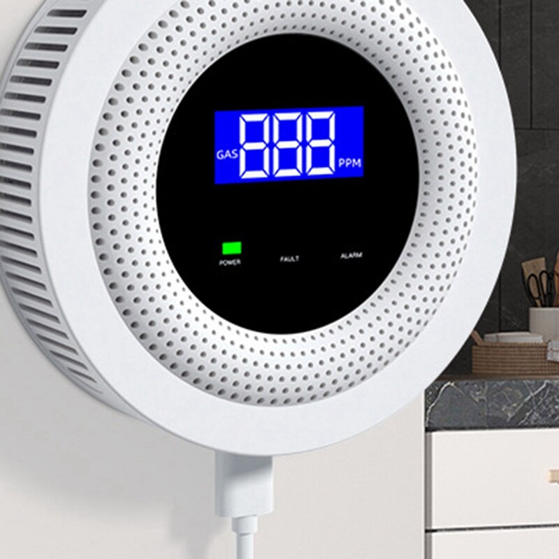 Tuya Wifi Natural pentru detector de scurgeri de gaz Senzor de scurgeri GPL Alarmă sonoră și control de la distanță 433Mhz Protecție Securitate