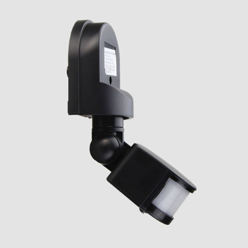 Kustības sensors 220V kustības detektors Automātisks infrasarkanais PIR sensors 110V 180grādos rotējošs āra taimera gaismas slēdzis