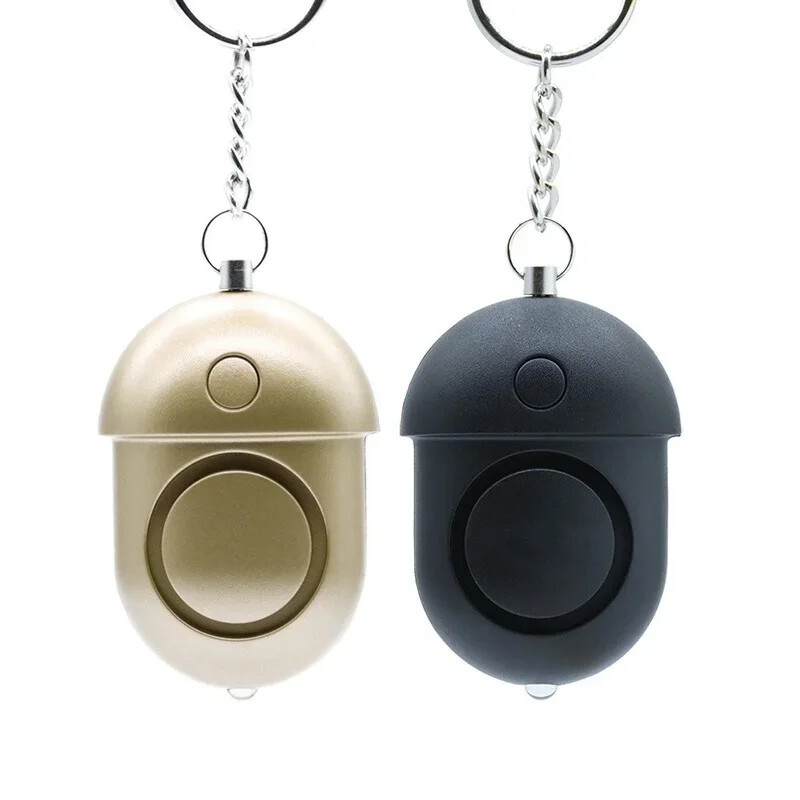 Osobni alarmni alarm za napad, 130 Db osobni sigurnosni alarmni privjesak s LED sirenom za preživljavanje protiv silovanja, ružičasto zlato