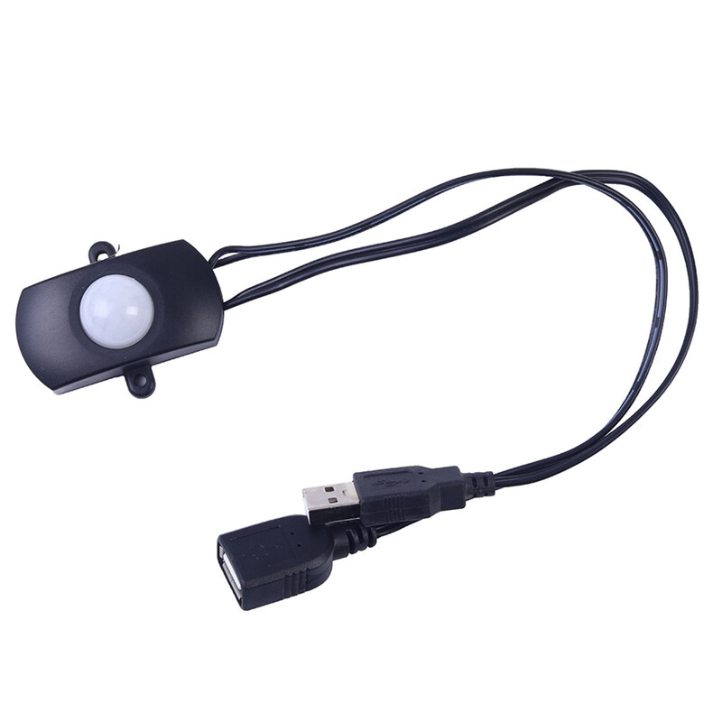 Comutator senzor de mișcare USB PIR 5A DC 5-24V Comutator detector inteligent de detectare în infraroșu pentru corp pentru bandă LED automată