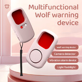 Detector de cameră ascunsă Alarme anti-intruziune 120db Senzor de vibrații pentru clanța ușii Alarma de autoapărare Lanternă de protecție de securitate