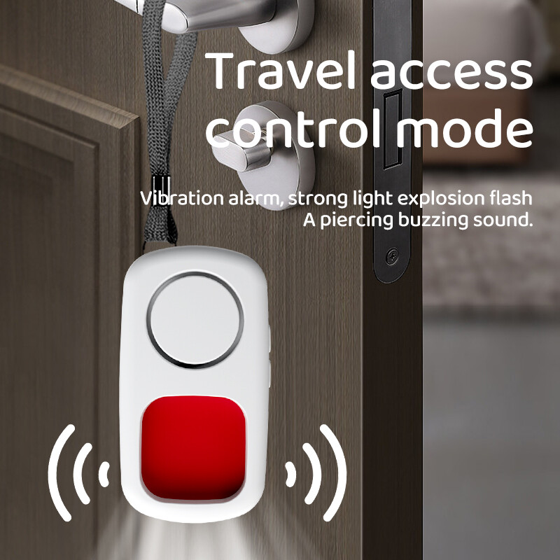 Detector de cameră ascunsă Alarme anti-intruziune 120db Senzor de vibrații pentru clanța ușii Alarma de autoapărare Lanternă de protecție de securitate