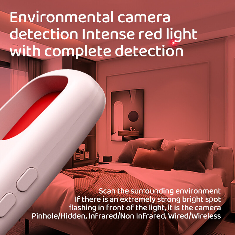 Detector de cameră ascunsă Alarme anti-intruziune 120db Senzor de vibrații pentru clanța ușii Alarma de autoapărare Lanternă de protecție de securitate