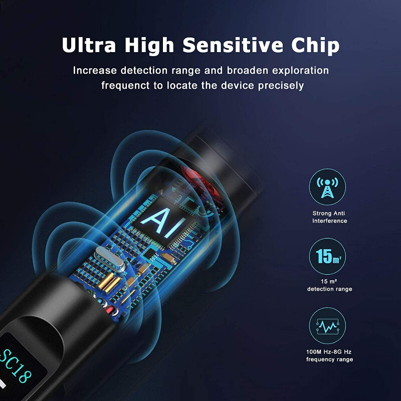 Hidden Cam Pen Anti Spy Camera Detector Bug Gadget Bežični RF Signal Finder Audio GSM Anti GPS Praćenje automobila Skener za prisluškivanje