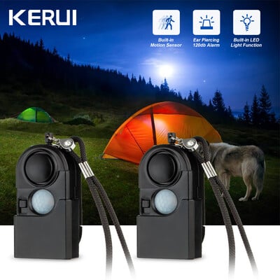 KERUI 2/4Pcs Преносим мини детектор за движение Аларма 120DB Сирена SOS LED светлина Сигурност за пътуване вкъщи Деца Безопасна лична аларма