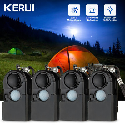 KERUI 2/4Pcs Prijenosni mini detektor pokreta Alarm 120DB Sirena SOS LED Svjetlo Sigurnost Za Putovanje Dom Djeca Sigurno Osobni alarm