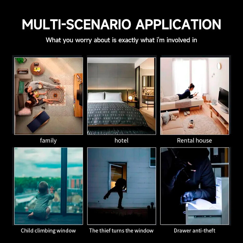 iHseno senzor za vrata i prozore, neovisno o otvaranju, magnetski senzor za vrata 130db bežični sigurnosni alarm