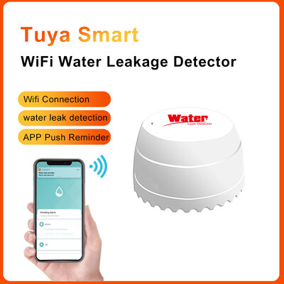 Tuya WiFi ūdens noplūdes detektora plūdu sensors Smart Life APP tālvadības uzraudzība plūdu brīdinājuma pārplūdes drošība, izmantojot Alexa Google