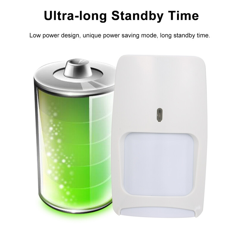 Laidinis dviejų technologijų infraraudonųjų spindulių judesio mikrobangų detektorius prie sienos montuojamas PIR judesio jutiklis, apsaugantis nuo naminių gyvūnėlių apsaugos signalizacijai nuo įsilaužimo