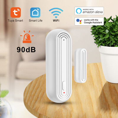 Tuya Smart WiFi Door Window Alarm Sensor Smart Home Open Closed Detectors Wifi Home Alarm Kompatibilan s Alexa Google Home