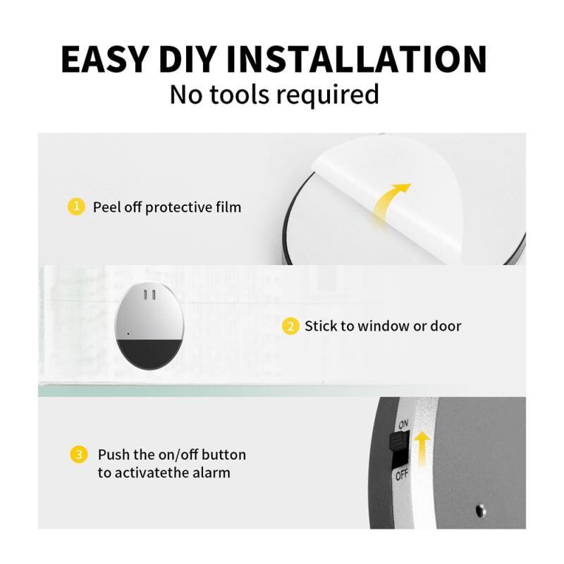 CORUI Vibrācijas detektors Durvju Logu Vibrācijas Signalizācijas Sensors Sākums Viesnīca Augsta Decibela Vibrācijas Indukcijas Pretaizdzīšanas Signalizācija