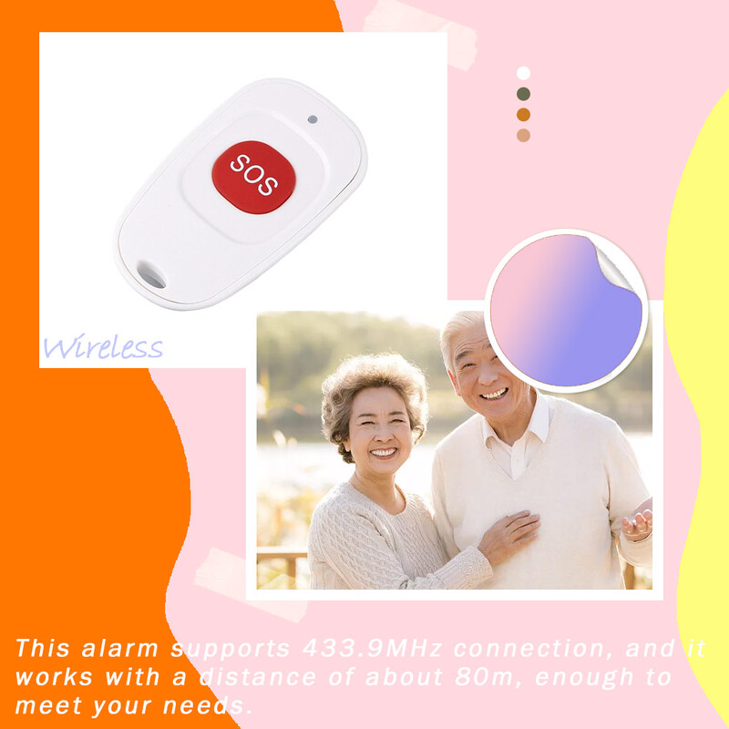 Tipka za hitne slučajeve Vodootporni bežični pozivni alarm Elektronički pritisak