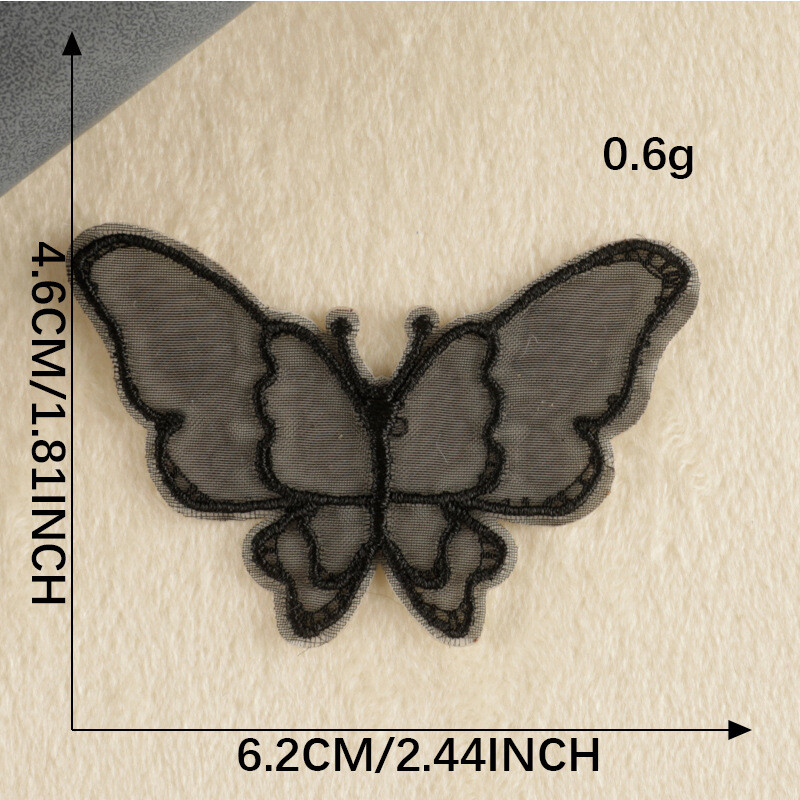 Eredeti hímző címke hímző tapasz öntapadó kiegészítők Csipke pillangó kabát tapasz hálós vékony szövet tapasz