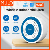 MULO Mini Alarm Sirena Bežični 433MHz Zvuk i Svjetlo Indoor Strobe Sirena Visoki Decibel Sirena Za Kućni Sigurnosni Alarmni Sustav