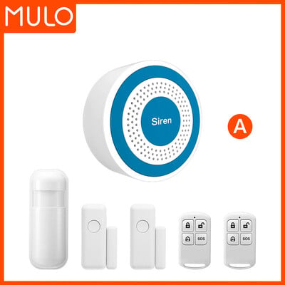 MULO Mini Alarm Sirena Bežični 433MHz Zvuk i Svjetlo Indoor Strobe Sirena Visoki Decibel Sirena Za Kućni Sigurnosni Alarmni Sustav