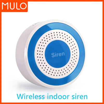 MULO Mini Alarm Sirena Bežični 433MHz Zvuk i Svjetlo Indoor Strobe Sirena Visoki Decibel Sirena Za Kućni Sigurnosni Alarmni Sustav