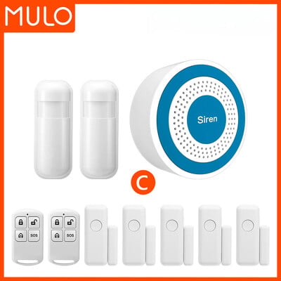 MULO Mini Alarm Sirena Bežični 433MHz Zvuk i Svjetlo Indoor Strobe Sirena Visoki Decibel Sirena Za Kućni Sigurnosni Alarmni Sustav