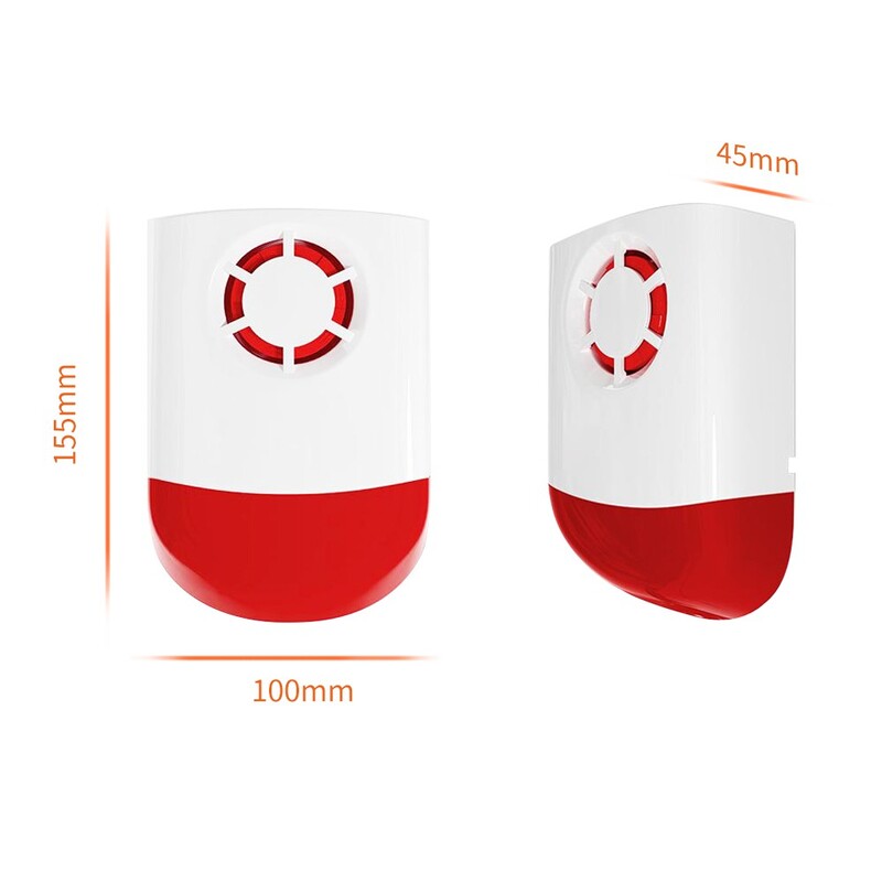 Staniot 433Mhz Ασύρματη Ασύρματη Σειρήνα Αδιάβροχο Flash Strobe 120db High Decibel για Έξυπνο Σύστημα Συναγερμού Ασφαλείας