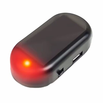 Päikeseenergial töötava auto võltsturvatuli Ülimalt ere vilkuv imitatsioonlamp juhtmevaba strobosignaali vargusvastane hoiatuslamp