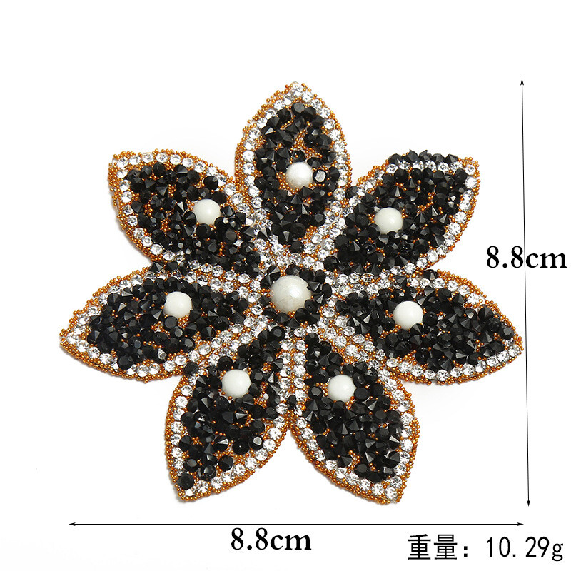 Jauns korejiešu stila rhinestones krāsa ziedu sveķu karstā dimanta karstā glezna DIY apģērbu aksesuāri ziedu auduma plāksteris