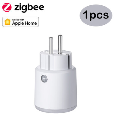 Tuya Smart Zigbee 3.0 maitinimo kištukas 16A EU Outlet 3680W matuoklis nuotolinio valdymo pultas Darbas su Tuya Hub Zigbee2mqtt ir namų asistentu