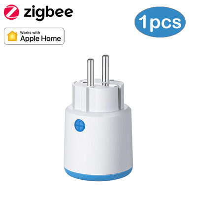 Tuya Smart Zigbee 3.0 maitinimo kištukas 16A EU Outlet 3680W matuoklis nuotolinio valdymo pultas Darbas su Tuya Hub Zigbee2mqtt ir namų asistentu