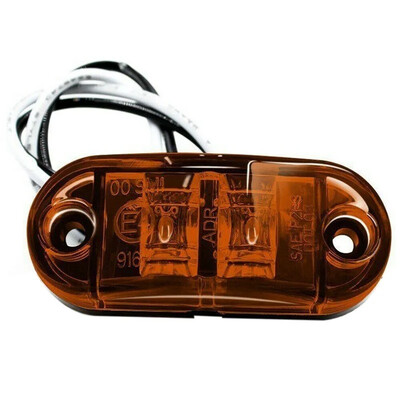 2 vnt. patvarūs LED šoniniai žymekliai priekaboms priekaboms priekaboms priekabų šoninės prošvaisos žymeklio lempos LED sunkvežimio gintarinė raudona balta