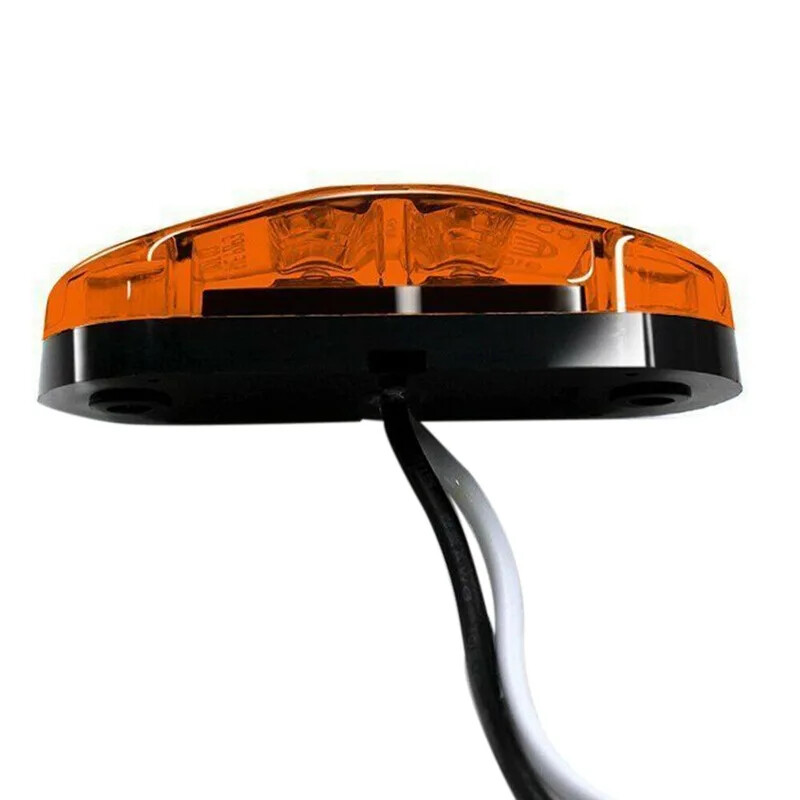 2 vnt. patvarūs LED šoniniai žymekliai priekaboms priekaboms priekaboms priekabų šoninės prošvaisos žymeklio lempos LED sunkvežimio gintarinė raudona balta