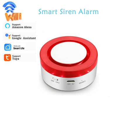 Sunet mare Strobe Flash Sirenă fără fir 433Mhz Sistem de alarmă pentru securitatea casei Gazdă Alexa Google Control vocal WiFi Tuya Smart Gateway