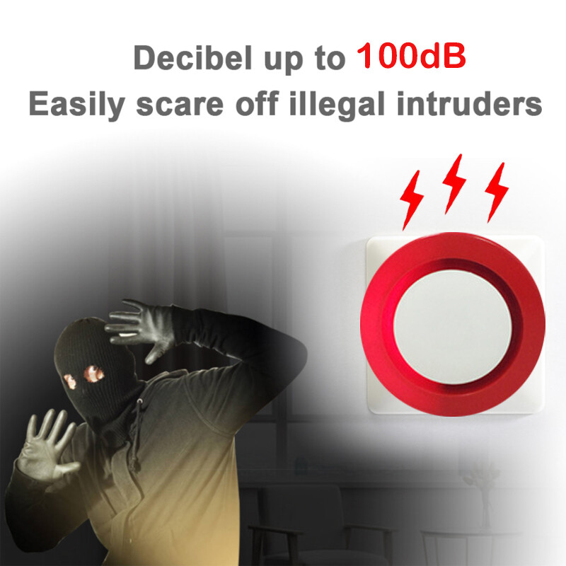 Lielas skaņas zibspuldzes zibspuldzes sirēna bezvadu 433Mhz mājas drošības signalizācijas sistēmas saimniekdators Alexa Google balss vadība WiFi Tuya viedā vārteja