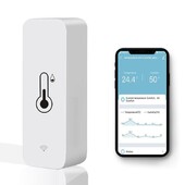 „WiFi“ temperatūros drėgmės testeris Buitinis termometras Daugiafunkcis higrometras, suderinamas su „Alexa Google Home Cozylife“