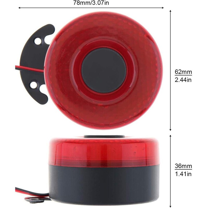 DC 12/24V auto tagurdushorn koos vilkuriga Sõiduki tagaküljel oleva hoiatussignaali kõlariga Ip67 veekindel automaatne tagurdussummeri sireen
