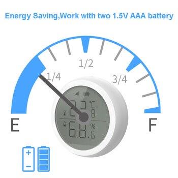 Сензор за температура и влажност Tuya Zigbee с LCD дисплей с батерия Сензор за аларма за сигурност на сцената за домашна автоматизация