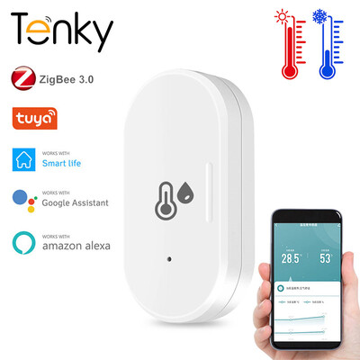 Tuya Zigbee Αισθητήρας θερμοκρασίας και υγρασίας APP Remote Monitor για Smart Home var Smart Life Εργασία με Alexa Google Assistant