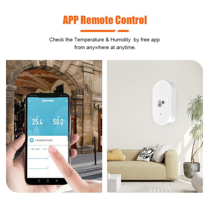 Tuya Zigbee Αισθητήρας θερμοκρασίας και υγρασίας APP Remote Monitor για Smart Home var Smart Life Εργασία με Alexa Google Assistant