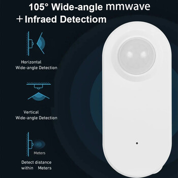 Αισθητήρας ανίχνευσης κίνησης Tuya Zigbee Human Presence+ PIR Ανιχνευτής φωτεινότητας Λειτουργεί με μπαταρία Υποστήριξη Zigbee2mqtt Home Assistant