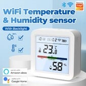 Tuya Novi WiFi Senzor temperature i vlage Smart Life Pozadinsko osvjetljenje Higrometar Termometar Senzor Podrška Alexa Google Home Assistant
