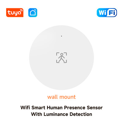Detector de fascicul de prezență umană Tuya Wifi/Zigbee Detector radar de înaltă precizie de persoană Senzori statici de mișcare sprijină viața inteligentă