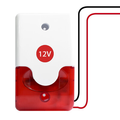 Eleopard Sirenă de alarmă cu fir pentru interior Lumină stroboscopică Sirenă bliț cu fir de 12 V pentru sistem de alarmă gsm zone cu fir