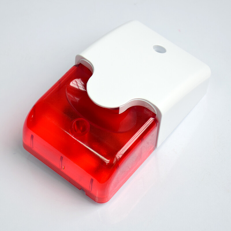 Eleopard siseruumides juhtmega alarmi sireen strobe välklamp 12 V juhtmega välgu sireen juhtmega tsooni gsm häiresüsteemi jaoks