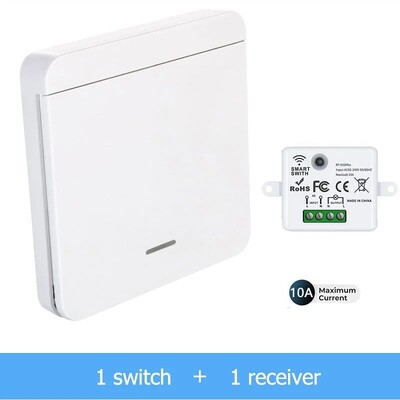 Inteligentný WiFi spínač pre osvetlenie 16A RF433MHz Bezdrôtové ovládanie hlasom pomocou aplikácie Inteligentná domácnosť Inteligentný život Práca s Google Home