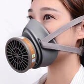 Mască de protecție împotriva fumului cu filtru de cărbune activat Respirator Vopsea Sudare Produse chimice Gaze toxice
