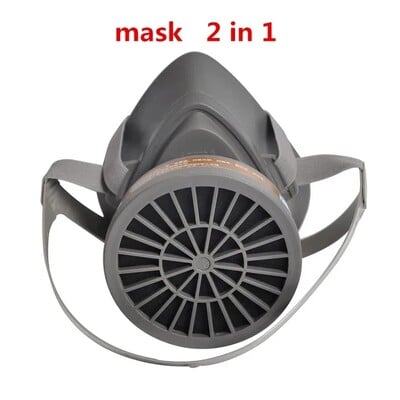 Mască de protecție împotriva fumului cu filtru de cărbune activat Respirator Vopsea Sudare Produse chimice Gaze toxice