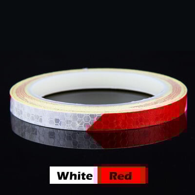 8 metru velosipēda riteņi, kas atstaro MTB velosipēdu, atstarojošā uzlīmes lente riteņbraukšanai Brīdinājuma drošības velosipēda riteņa dekors