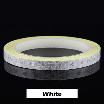 8 metru velosipēda riteņi, kas atstaro MTB velosipēdu, atstarojošā uzlīmes lente riteņbraukšanai Brīdinājuma drošības velosipēda riteņa dekors