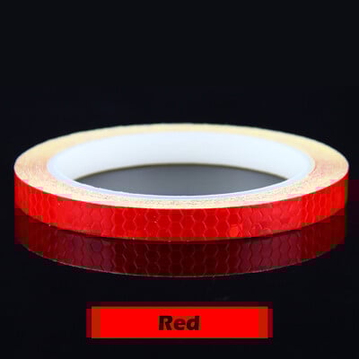 8 metru velosipēda riteņi, kas atstaro MTB velosipēdu, atstarojošā uzlīmes lente riteņbraukšanai Brīdinājuma drošības velosipēda riteņa dekors