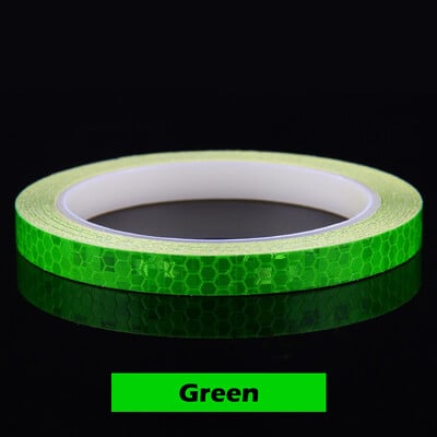 8 metru velosipēda riteņi, kas atstaro MTB velosipēdu, atstarojošā uzlīmes lente riteņbraukšanai Brīdinājuma drošības velosipēda riteņa dekors